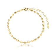 PULSEIRA OVAL - BANHADO A OURO