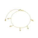 PULSEIRA PÉROLAS PENDURADAS - BANHADO A OURO