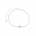 PULSEIRA RABO DE RATO COM ESFERA NO MEIO - BANHADO A RÓDIO BRANCO