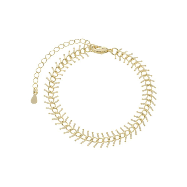 PULSEIRA RABO DE SEREIA - BANHADO A OURO