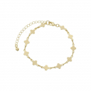 PULSEIRA TREVO LISO - BANHADO A OURO